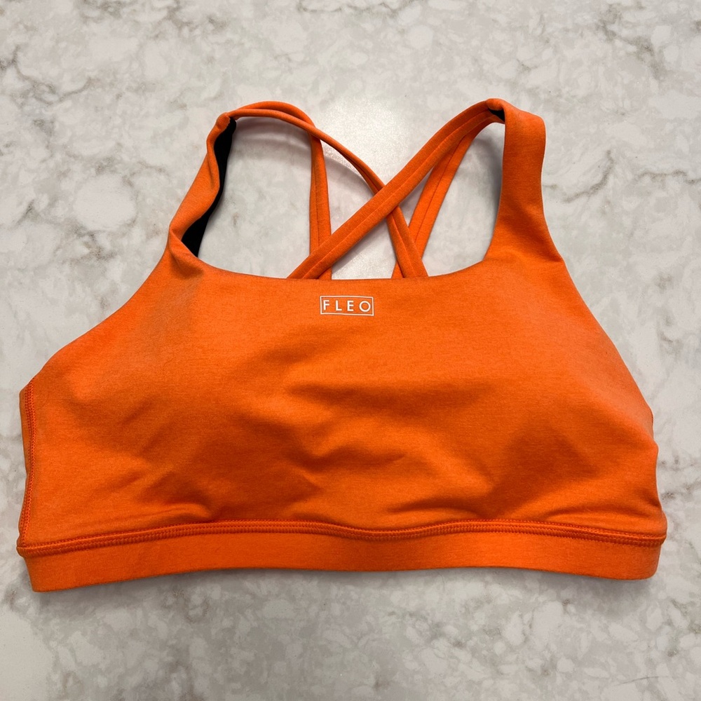 Fleo Women's Orange Sports Bra